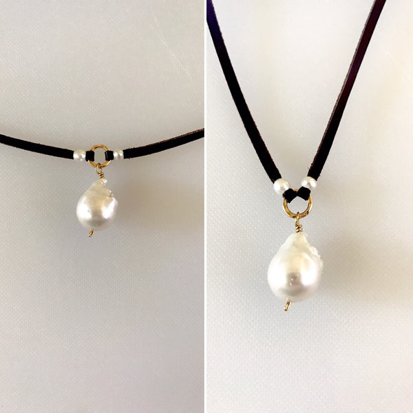 White Barouque Pearl Choker/Necklace