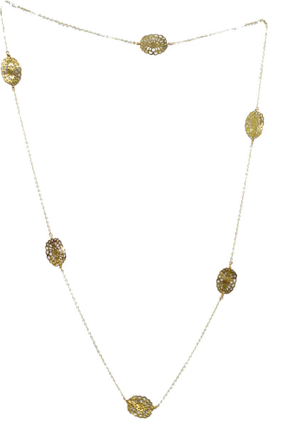 Fleur Station Necklace (yellow)